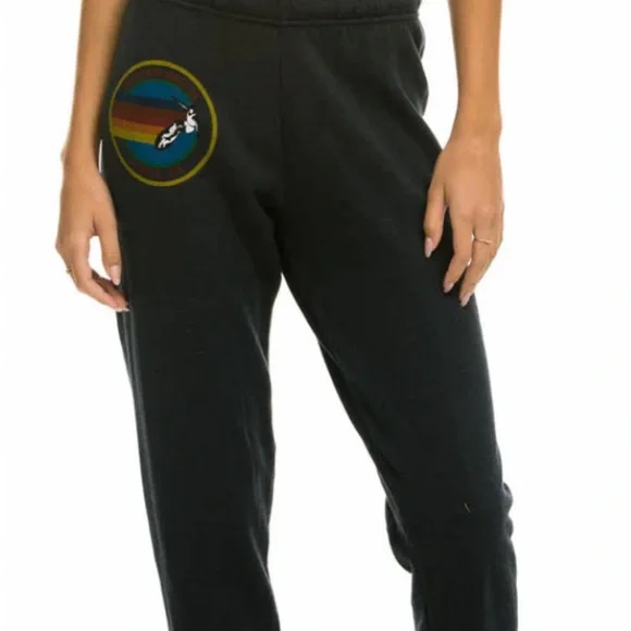 Aviator Nation Dark Gray Sweatpants charcoal size S woman - Picture 2 of 6